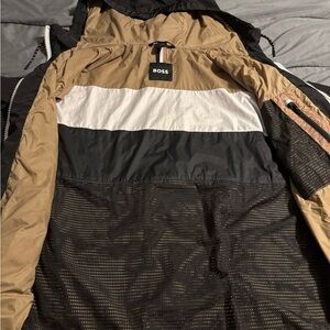 Boss Men's Black and Brown Windbreaker